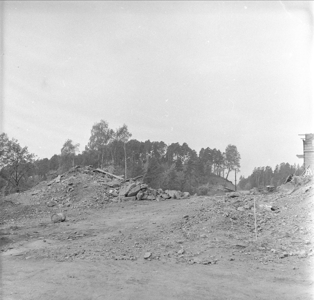 Drammensveien, antatt Akershus, 1957. Veiarbeid.