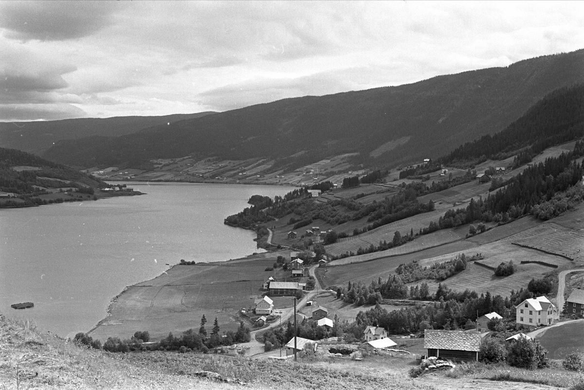 Fra Valdres juli 1967. Landskapsbilde av Vang.