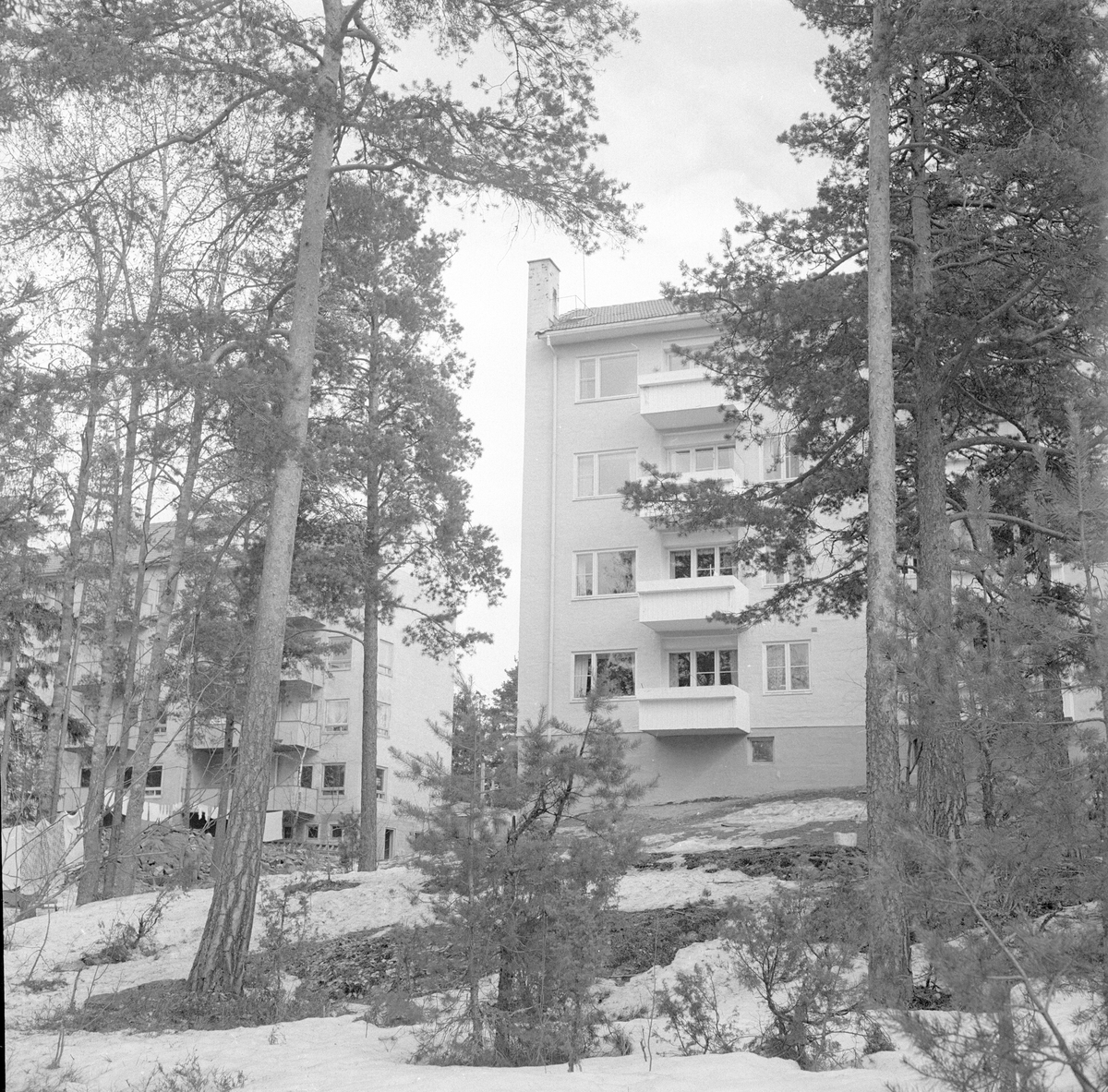 Oslo, Ljabru, 12.04.1956, blokkbebyggelse, Midtåsen.