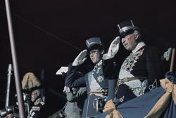 Prins Eugen (närmast kameran) och Carl Johan Bernadotte gör 