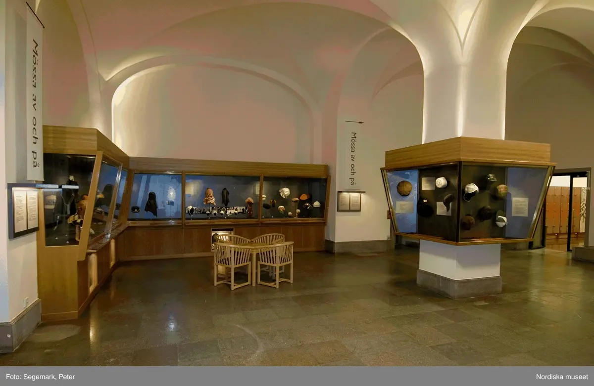 Utställning på Nordiska museet 2005-2007.
Ett 50-tal mössor, hattar och andra huvudbonader har plockats fram ur museets magasin och visas i två montrar i museets markplan.