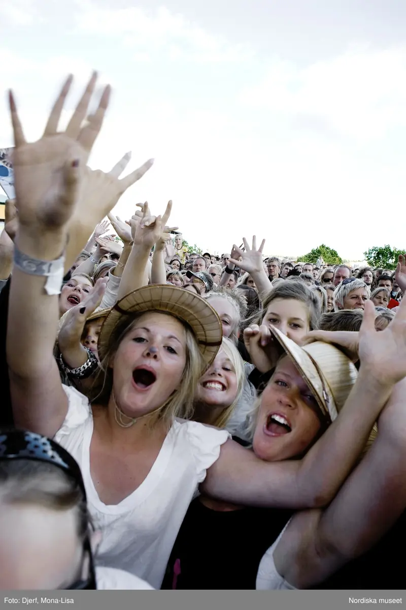 Allsång på Skansen 15 juli 2008. Publik.