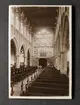 Fotografi på glas. Engelsk katedral, interiör av mittskeppet. Nordiska museet inv.nr 199115.