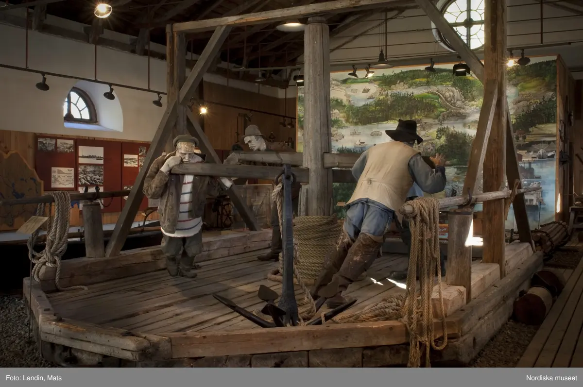 Dalälvarnas flottningsmuseum i Gysinge. Museiutställning.