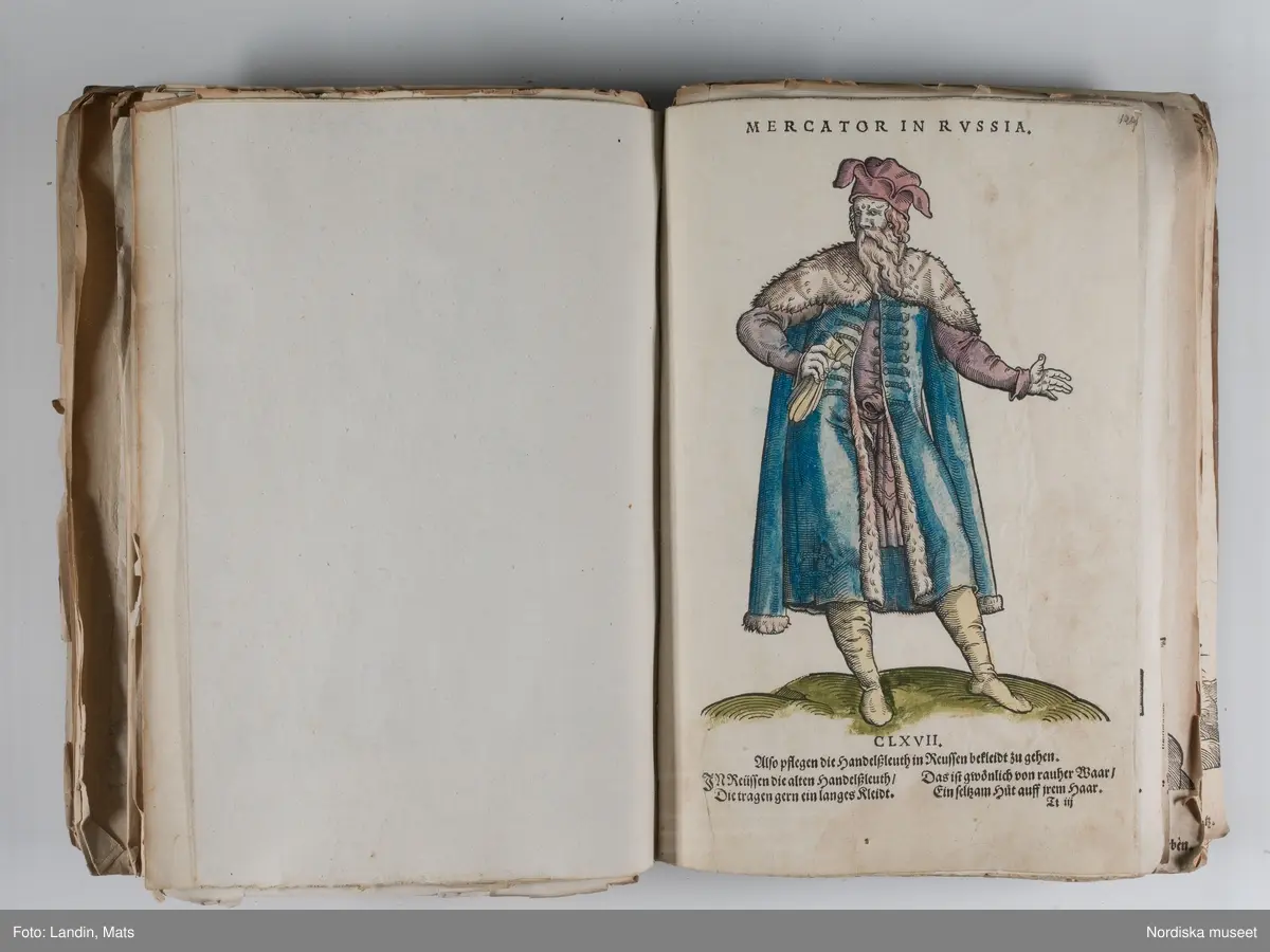 Bilder av och ur boken Trachtenbuch av Hans Weigel, tryckt 1577 i Nürnberg. Original i Nordiska museets bibliotek.

Habitvs Præcipvorvm Popvlorvm, Tam Virorvm Qvam fœminarum Singulari arte depicti.
Dräkt, dräktskick bilder från Europa, Afrika, Orienten och nya Amerika.