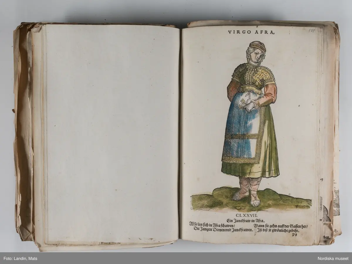Bilder av och ur boken Trachtenbuch av Hans Weigel, tryckt 1577 i Nürnberg. Original i Nordiska museets bibliotek.

Habitvs Præcipvorvm Popvlorvm, Tam Virorvm Qvam fœminarum Singulari arte depicti.
Dräkt, dräktskick bilder från Europa, Afrika, Orienten och nya Amerika.