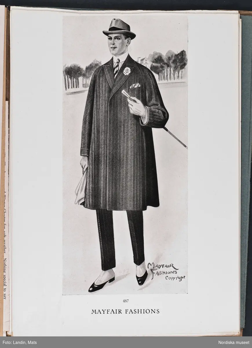 Herrmode, katalog Mayfair Fashions sommaren 1921.