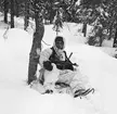 Fallskärmsjägarskolan i Karlsborg 1956.Vintersoldat.