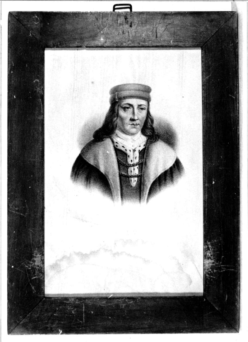 Porträtt av kung Erik XIII, även benämnd Erik av Pommern (ca 1382 - 1459).
