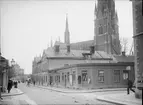 Sysslomansgatan mot söder från S:t Olofsgatan, Fjärdingen, Uppsala 1901 - 1902