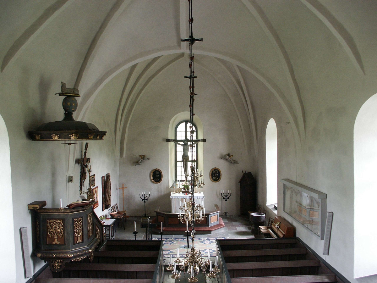 Interiör i Östuna kyrka, Östuna socken, Uppland 2006