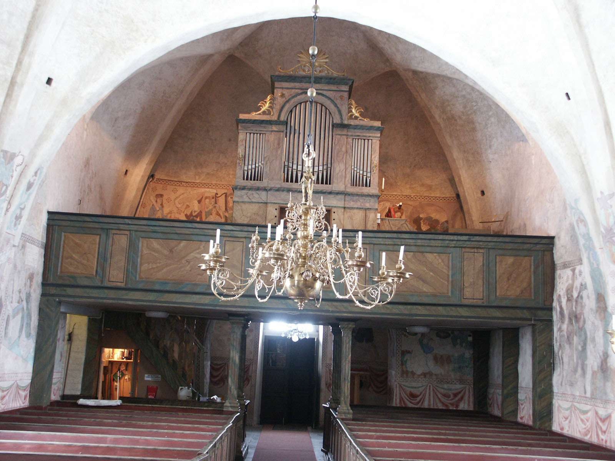 Orgelläktaren i Husby-Sjutolfts kyrka, Uppland 2004