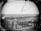Utsikt från Slottsbacken mot Flustret och Stadsträdgården, Uppsala 1860-tal