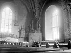 Interiör i Knivsta kyrka, Knivsta socken, Uppland maj 1916