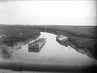 Flottar i Örsundaån vid Gästre, Frösthults socken, Uppland augusti 1928