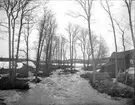 Sävaån i Focksta, Hagby socken, Uppland april 1916