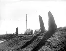 Resta stenar vid gravfält i Edsbro socken, Uppland 1934