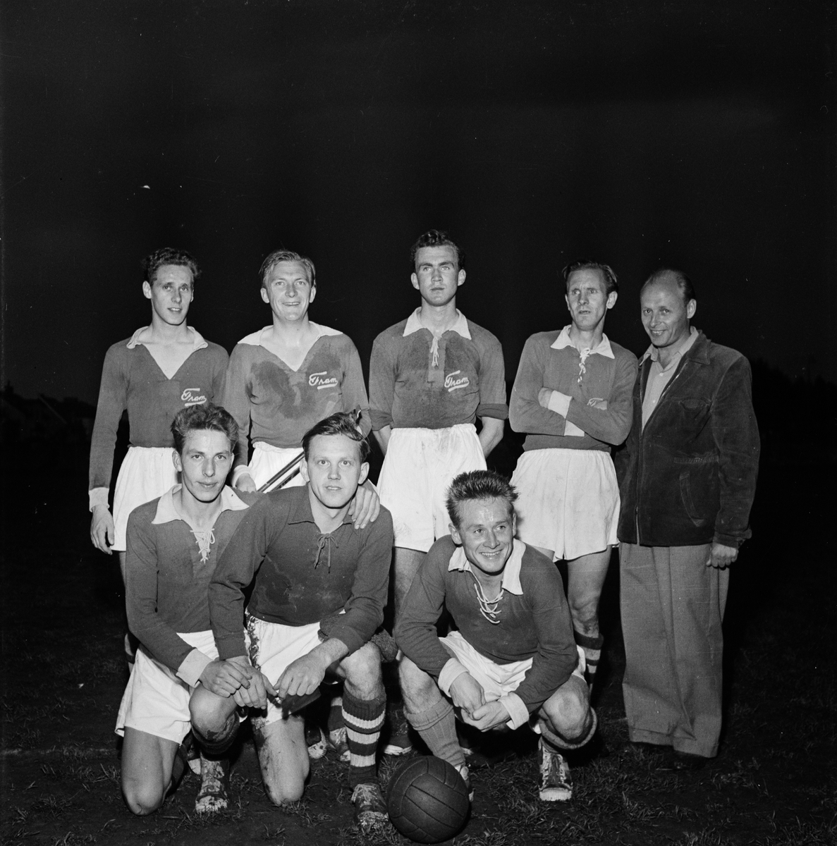 Korpfotboll, sannolikt Ekebyvallen, Flogsta, Uppsala 1954