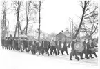 Fallskärmsjägarskolan i Karlsborg 1950-tal.Inryckning