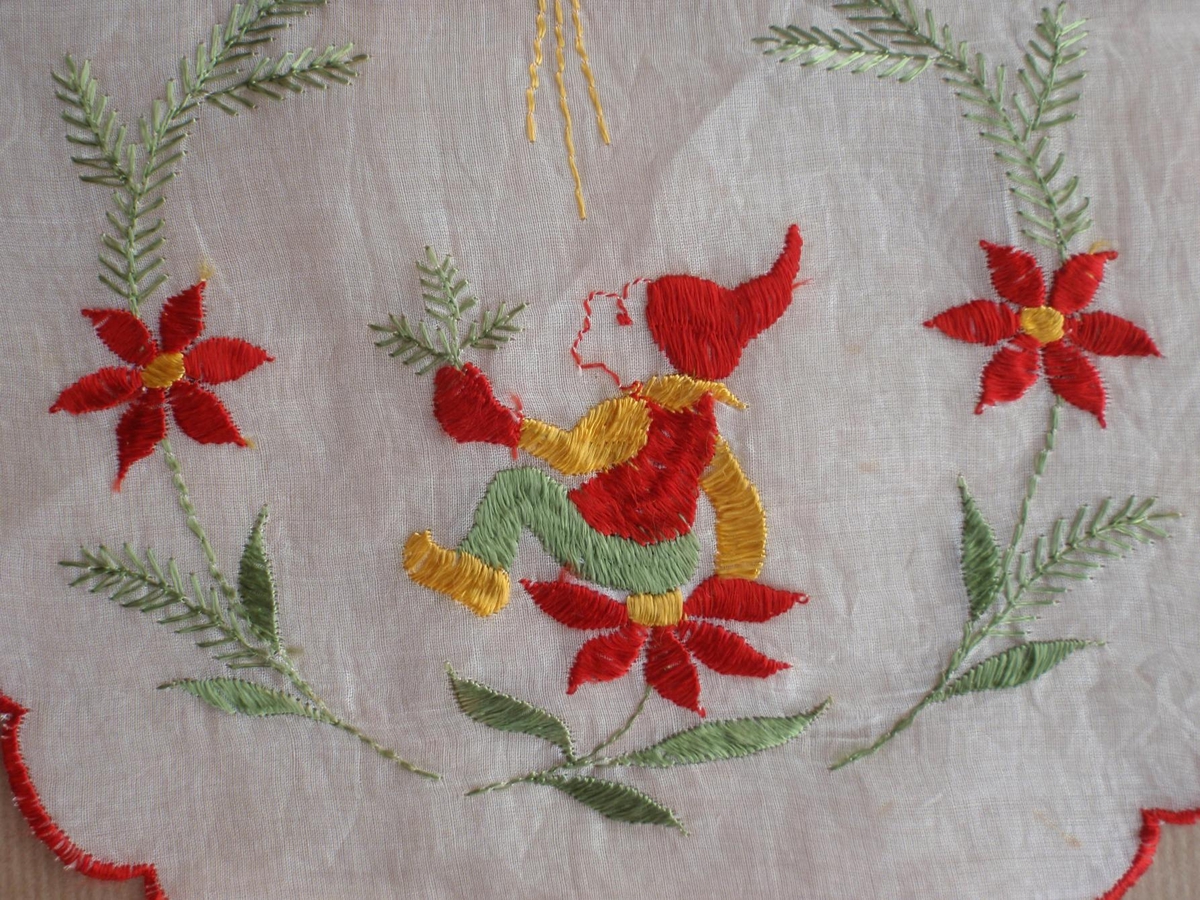 Julemotiv, julenisse, stjerne, blomster