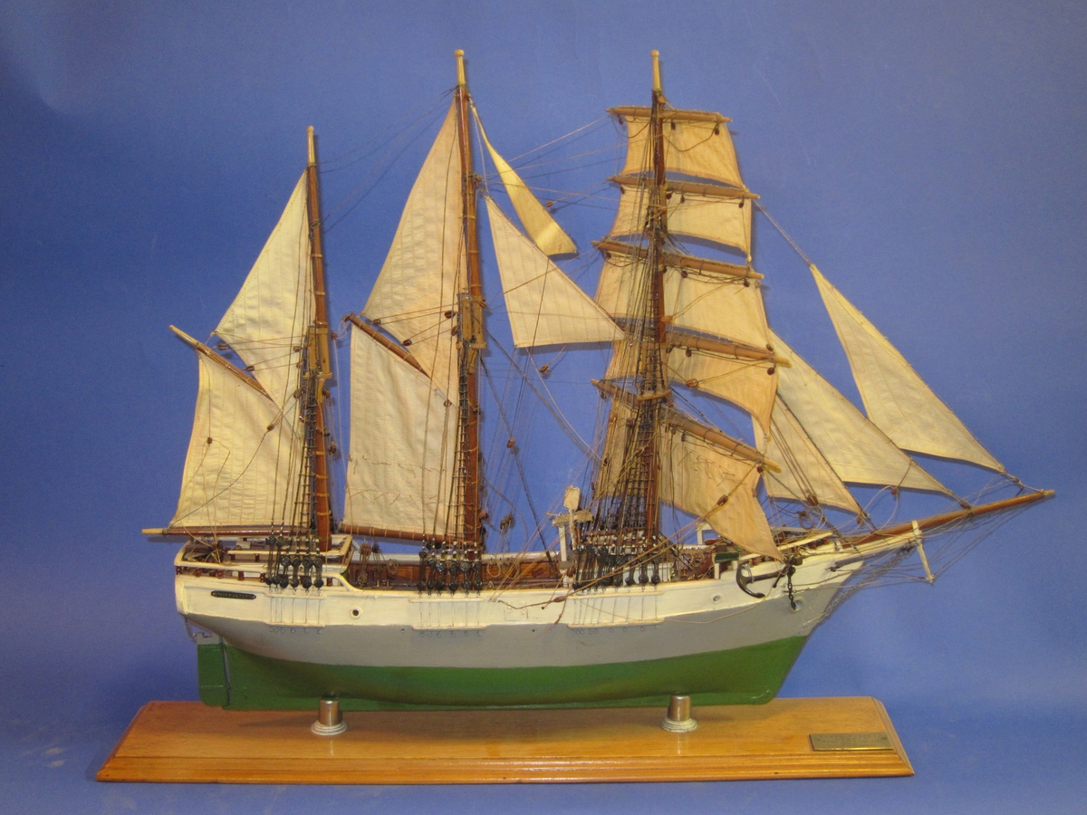 Seilskip Baron Holberg, Larvik, bygget i 1877, 613 tonn.