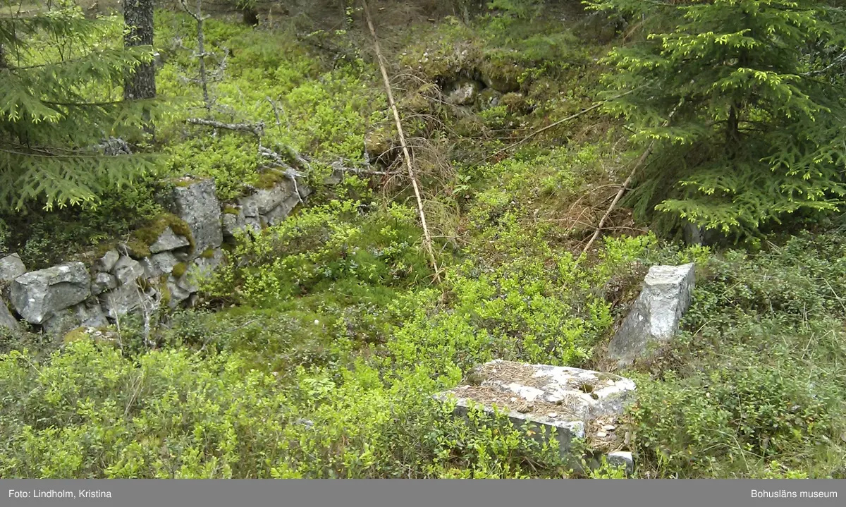 Här på Mon bodde på slutet av 1800-talet Augusta och Karl-Albin Rosengren och deras barn. På platsen finns grunderna efter en torpbyggnad med en inhägnad trädgård framför, ett ingrävt jordhus och en källare.  

Her på Mon bodde på slutten av 1800-tallet Augusta og Karl-Albin Rosengren med barna sine. På stedet finnes restene etter et torp med en inngjerdet hage foran, tomten etter et inngravd jordhus samt en kjeller.