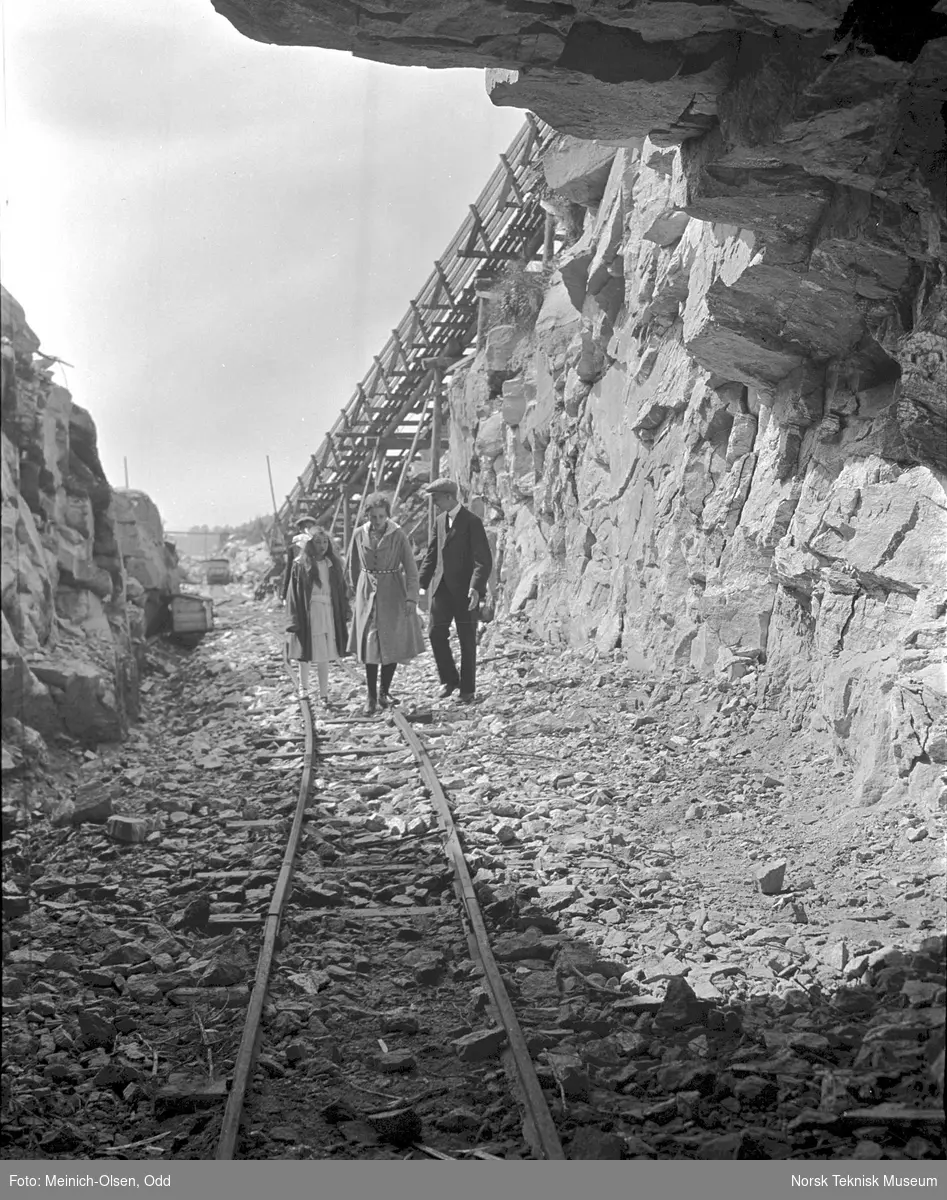 Fra utbyggingen av Rånåsfoss kraftanlegg, 1918-19