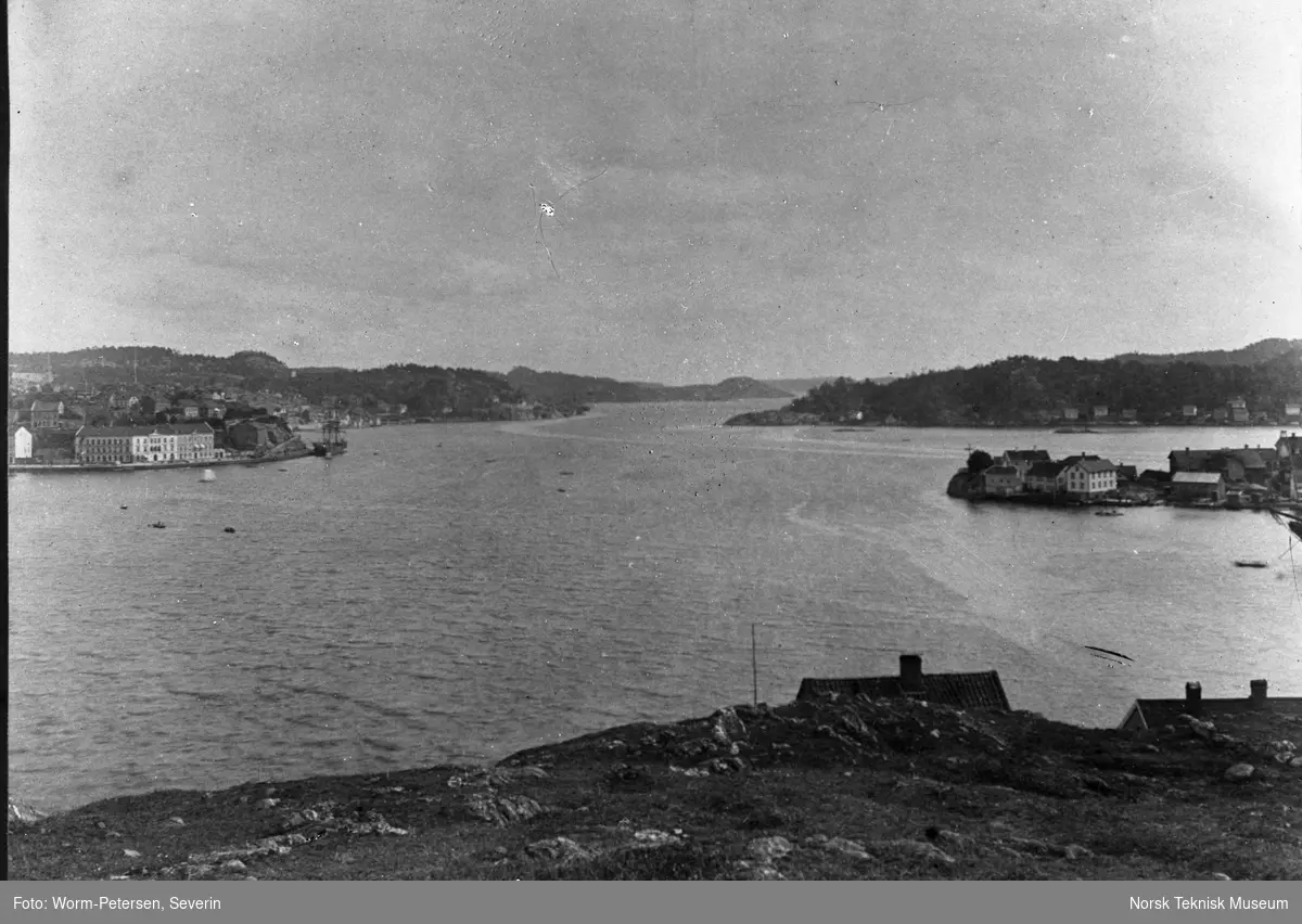 Arendal; panorama fra sørsiden.