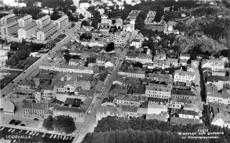 Flygfotografi över Uddevalla.