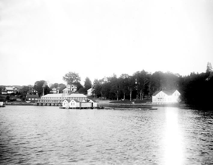 Enligt fotografens noteringar: "Gustafsberg."
Plats: Uddevalla
Datum: 12 Juli 1897
Tid: Kl 7.30 e.m.
Ljus: Solsken
Bländare: No 2
Objektiv: Svenska Express
Exponering: Hastighet No: 3
Framkallning: Hydroechinon, Eikonogen
Anmärkningar: "Hål i Kameran !"