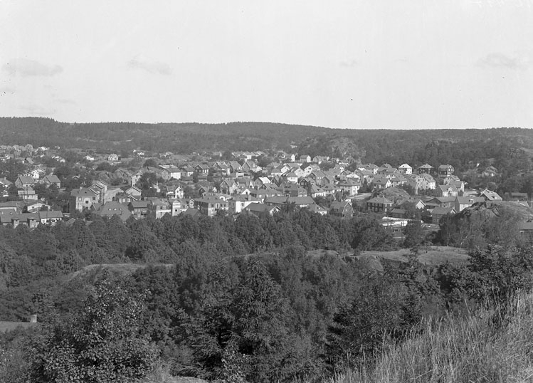 Uppgift enligt fotografen: "Uddevalla. Utsikt från Kålgårdsberget."