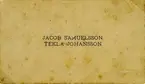 Namn på kortet: Jacob Samuelsson. Tekla Johansson.