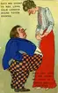 Notering på kortet: Says mr. Short to mrs. Long your length seems never ending. Says mrs. Long to mr. Short my word, if eatch you bending.