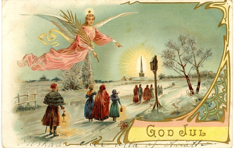 Notering på kortet: God Jul.