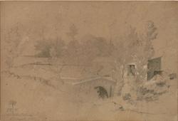 Vid Civita Castellana [Teckning]