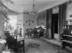 Interiör salongen på Villa Fannalund, direktör J. P. Johansson med familjs bostad, Fanna, Enköping