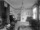 Interiör salongen på Villa Fannalund, direktör J. P. Johansson med familjs bostad, Fanna, Enköping