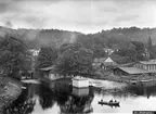 Utsikt från gamla Hotellet i Huskvarna, år 1891.