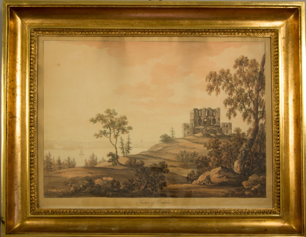 Romantiskt lanskap med Brahehus.