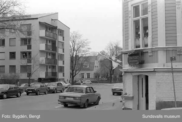 KMV inventering.  Östra långgatan och kvarteren därikring