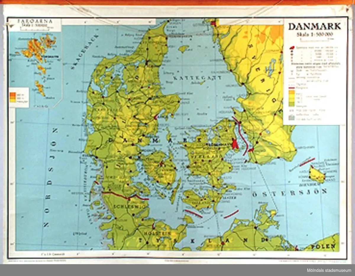 Skolkarta märkt nr 51.Danmark.