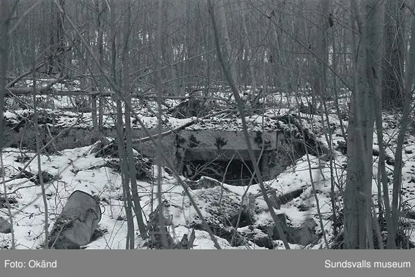 Järveds sågverk, herrgård, tank, tippvagn, pråm, plintar, m.m.
