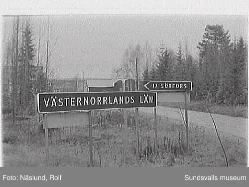 Länsgräns söder om Ortsjön.