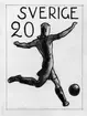 Ej realiserade förslag till frimärke Riksidrottsförbundet 50 år, utgivet 27/5 1953. Svenska gymnastik- och idrottsföreningars
riksförbund bildades 1903. Konstnär: Georg Lagerstedt.
Valör 20 öre.