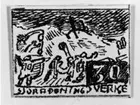 Skisser till frimärket Sjöräddningssällskapet 50 år, utgivet 1/6 1957. Svenska sällskapet för räddning af Skeppsbrutna bildades 1/6 1907.  Konstnär: Torsten Billman. Skiss i frimärksstorlek.
Valör 30 öre.