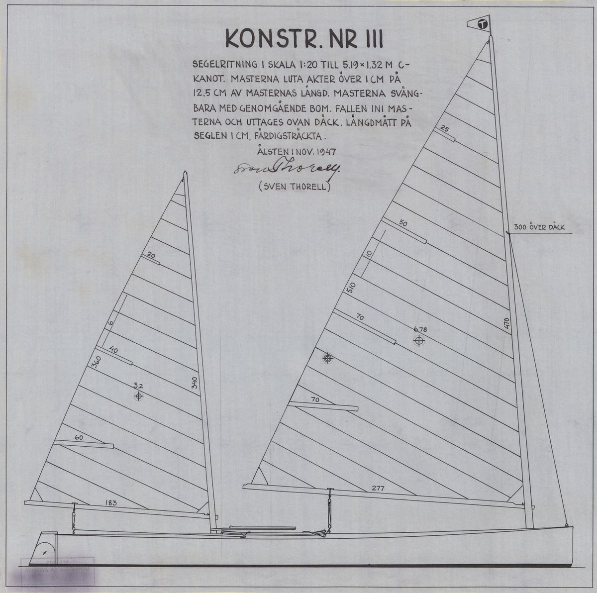 Segelritning  till c-kanot.