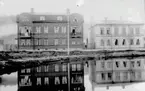 Bostadshus vid Bünsowska tjärn. Norra Tjärngatan, Vykort poststämplat 1914.