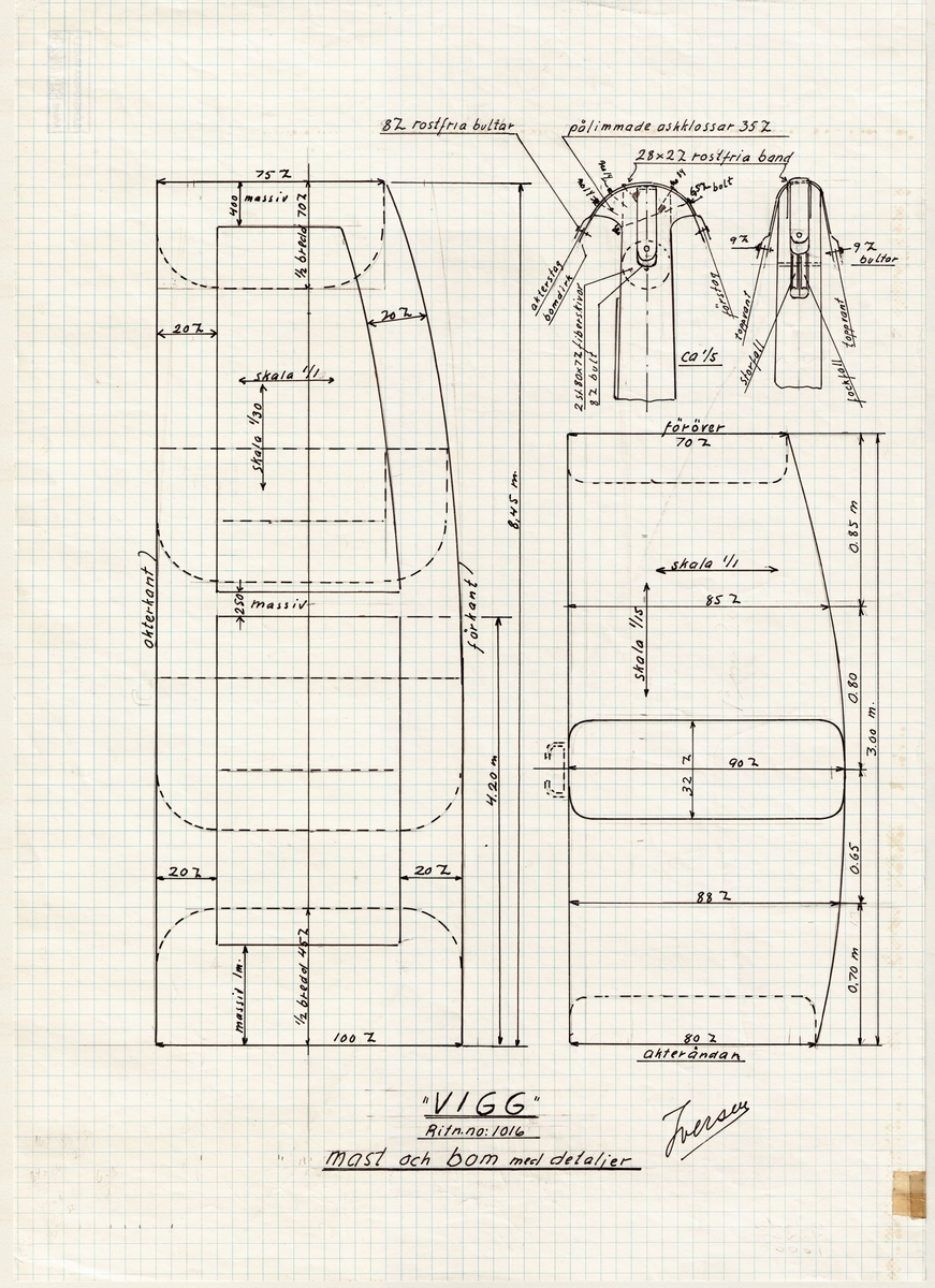 Mast- och bomritning
