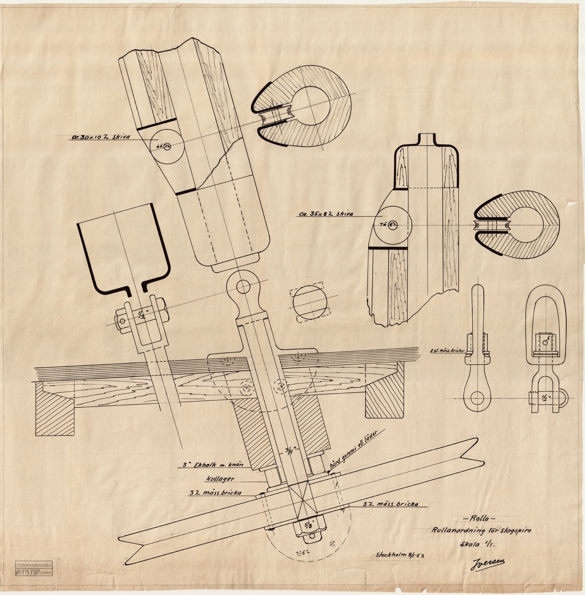 Rullanordning för stagspira
