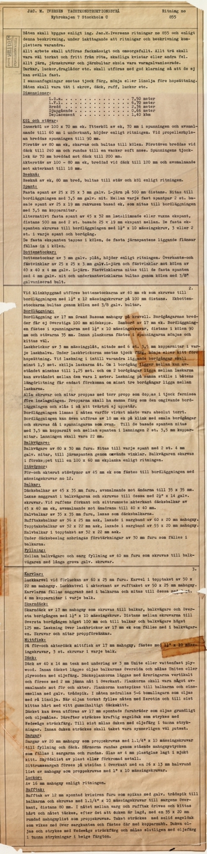 Byggbeskrivning. (2 blad)